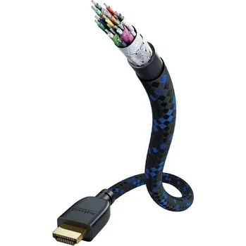Video kabel InAkustik Premium II, HDMI 2.1 Ultra High Speed, délka 3m (00423530) černý/modrý