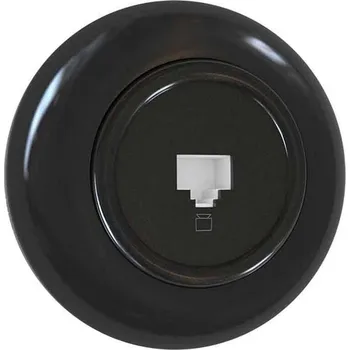 DPM LF0004B RJ45 BLK, ZÁSUVKA NA STĚNU