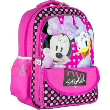 Školní batoh Školní batoh vícekomorový myšák Mickey Astra černý, odstíny růžové