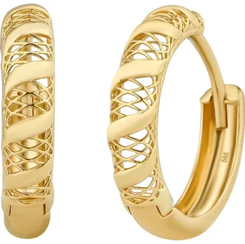 Náušnice Zlaté náušnice kruhy Genna ze žlutého zlata - 16 mm FNN33363EGY