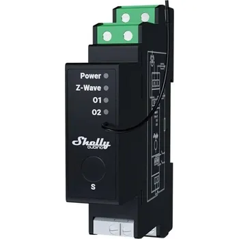 Zabezpečení domácnosti Shelly Wave Pro Shutter, žaluziový modul, 2x 16A, měření spotřeby, Z-Wave (SHELLY-WAVE-SHUTTER-PRO) černý