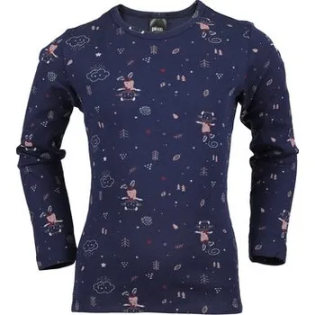 Dívčí tričko Pleas Dětské tričko s dlouhým rukávem modrá 104 (183841-800-104)