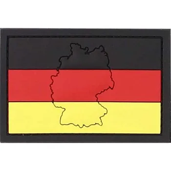 101INC Nášivka 3D plastová NĚMECKO s obrysem země velcro