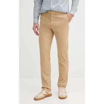 Pánské kalhoty Kalhoty Tommy Hilfiger pánské, zelená barva, ve střihu chinos, MW0MW39726 01A, vel. 36/32