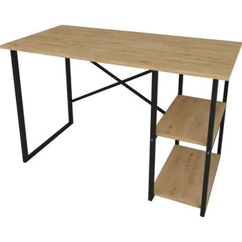 Psací stůl Psací stůl ZANPON, černá/dub safírový + vyzvednutí ZDARMA