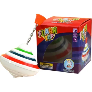 Hračka pro nejmenší Káča 10 × 9,5 × 11 cm Svítící a hudební rotující hračka pro děti Barevné světelné efekty Tlačítkové spouštění Otáčivá zábava pro nejmenší