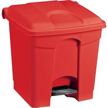 Odpadkový koš Plastový odpadkový koš Manutan Expert, objem 30 l, červený