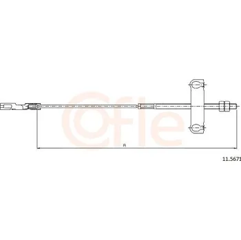 Lanko parkovací brzdy Tažné lanko, parkovací brzda COFLE CFE11.5671