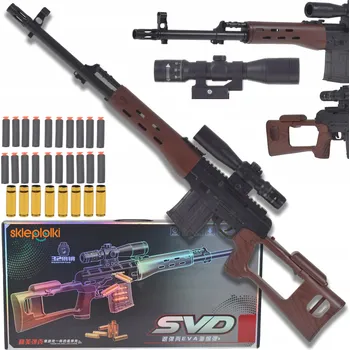 VELKÁ PUŠKA NA ŠIPKY Z PĚNOVÉ HMOTY EVA HRAČKA VÝBORNÁ ASG REPLIKA PRO DĚTI