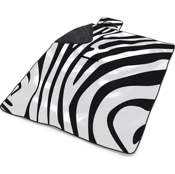 deka Sablio Plážová deka Vzor zebry: 200x140 cm