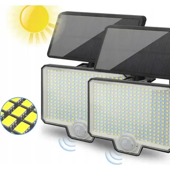 Venkovní osvětlení SOLÁRNÍ LAMPA SE SENZOREM POHYBU, VENKOVNÍ REFLEKTOR 294 LED, IP65, 6500K