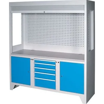 Kontrolní pracoviště, 203 x 180 x 60 cm, modré