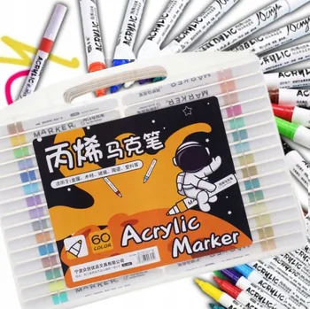 Akrylové pero vícebarevné 60 ks