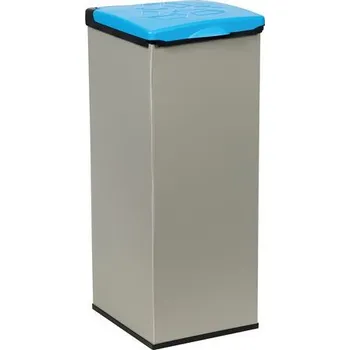 Odpadkový koš Sada 3 ks plastových odpadkových košů Monti na tříděný odpad, objem 3 x 85 l, modré