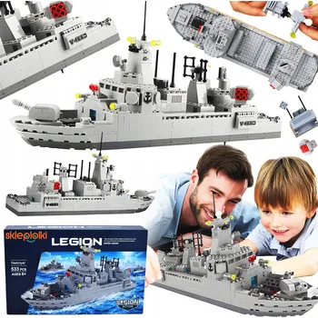 ostatní stavebnice SADA STAVEBNÍCH STAVEBNICE PRO DĚTI SADA MODEL VOJENSKÉ VÁLEČNÉ LODI