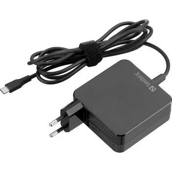 Adaptér k notebooku Sandberg USB-C AC Charger PD65W, EU 2M (135-79) černý