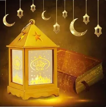 Lampička LED lampička lampion pro muslimský svátek Eid Mubarak Ramadán 10,5 cm
