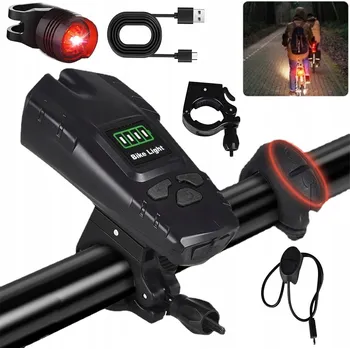 Cyklosvítilna SVĚTLO NA KOLO SILNÉ LED PŘEDNÍ ZADNÍ SVÍTILNA AKUMULÁTOR USB KOLO