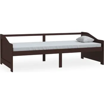 Postel Jednolůžková dřevěná postel VidaXL 90x200 cm, odstíny hnědé