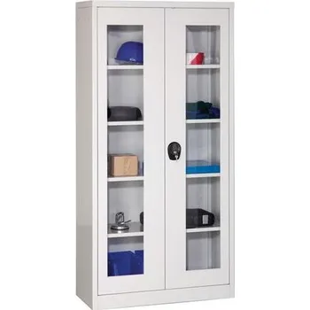 Dílenská skříň na nářadí, 195 x 95 x 40 cm, šedá