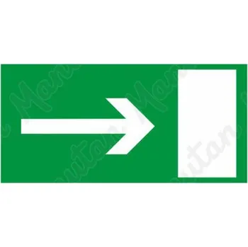 Kancelář Únikový východ, plast 400 x 200 x 1,1 mm, fotoluminiscenční