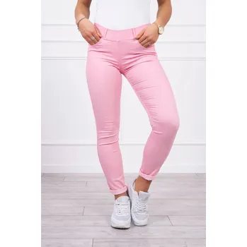 Dámské džíny Kesi Dámské džínové kalhoty Irpism světle růžová 3XL