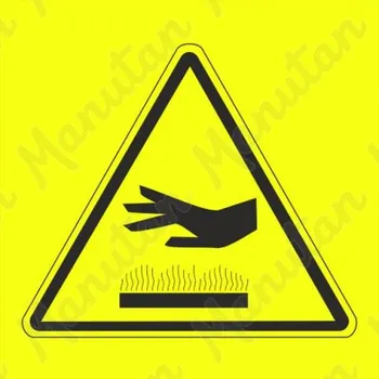 Kancelář Výstraha pozor horký povrch, samolepka 40 x 40 x 0,1 mm, arch 35 ks