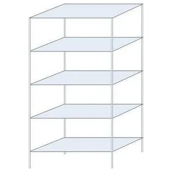 Dílenský regál Kovový regál Tauret, základní 200 x 100 x 50 cm, 1 200 kg, 5 polic, pozink