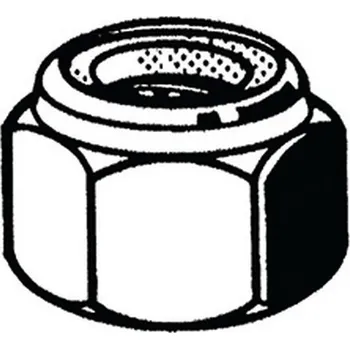 Dílna Samosvorná šestihranná matice s nekovovou vložkou, vysoká DIN 982 Nerezocel A2 Pravý M12