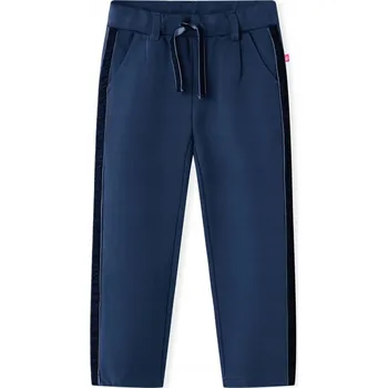 DĚTSKÉ KALHOTY S ČERNÝMI LAMPASEM TMAVĚ MODRÉ VELIKOST 116