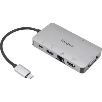 Targus Universal USB-C Single Video 4K HDMI/VGA, 100W PD Pass-Thru (DOCK419EUZ) stříbrná
