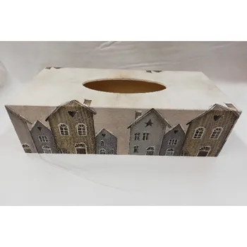 Krabice na papírové kapesníky - Domečky