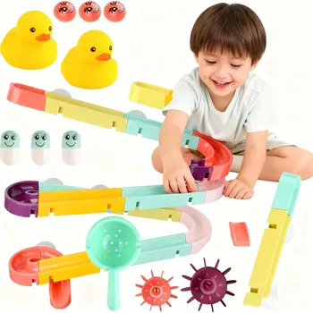 Hračka pro nejmenší KLOUZAČKA DO KOUPELE VANIČKA VODNÍ DRÁHA HRAČKA KULIČKOVÁ SADA HRAČKY DO VODY