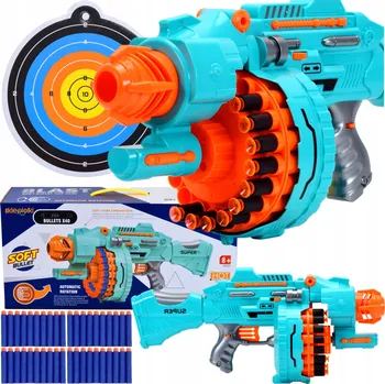 Dětská zbraň AUTOMATICKÁ RAKETOMET PISTOLE PUŠKA NA ŠIPKY S ZÁSOBNÍKEM NA PĚNOVÉ NÁBOJE