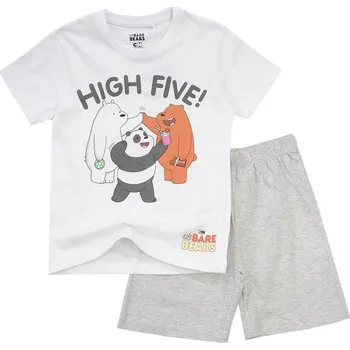 Chlapecké pyžamo CHLAPECKÉ PYŽAMO MEZI NÁMI MEDVÍDCI bavlna KRÁTKÝ RUKÁV bílé 164 D013L