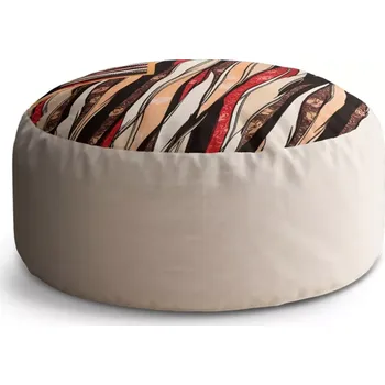 Taburet Sablio Taburet Circle Pruhovaný motiv: 38x48 cm