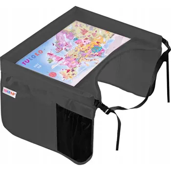 Konferenční stolek Cestovní stolek TULOKO černý, bezpečný, 45x37 cm