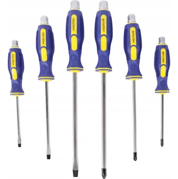 Šroubovák SADA ŠROUBOVÁKŮ S MOŽNOSTÍ ÚDERU, 6 ks (PH Philips, SL plochý) - STANDARD