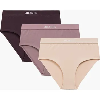 Kalhotky Dámské vysoké kalhotky Atlantic 3CLP-009 3-pack Barva: Růžová, Velikost: M
