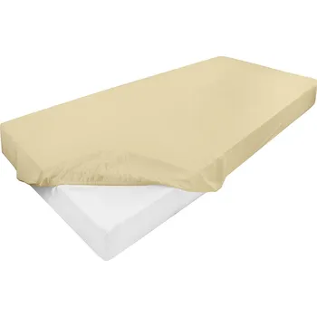 Prostěradlo PROSTĚRADLO 90x200 S GUMOU JERSEY BAVLNA KRÉMOVÉ ECRU LYCRA