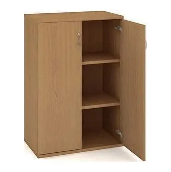 Střední široká skříň Strong, 115,2 x 80 x 40 cm, s dvířky, dezén buk