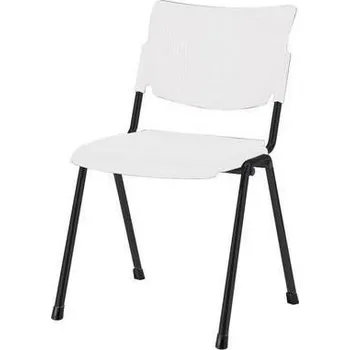 Nábytek Plastová jídelní židle MIA Black, bílá