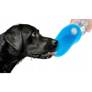 Miska pro psa Skládací (cestovní) silikonová miska Happet modrá 0,01 l