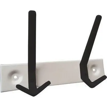 Věšák Plastový nástěnný věšák Wall, šířka 28 cm, šedý/černý