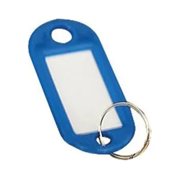 Klíčenky s kroužkem Manutan Expert, 100 ks, modré