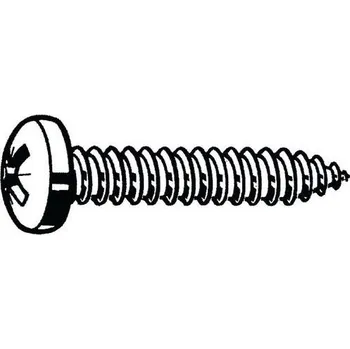 Samořezný šroub s válcovou vypouklou hlavou s křížovou drážkou Pozidriv DIN 7981 C-Z Ocel Pozinkované ST6,3X19MM