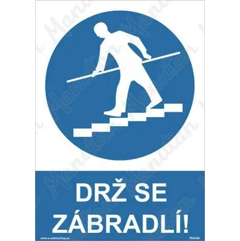 Kancelář Drž se zábradlí, samolepka 210 x 297 x 0,1 mm A4