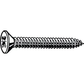 Samořezný šroub se zápustnou hlavou s křížovou drážkou Pozidriv DIN 7982 C-Z Nerezocel A2 ST4,8X19MM