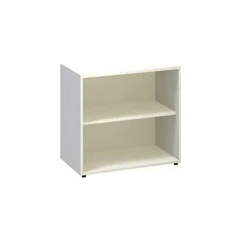 Šatní skříň Nízká široká skříň Alfa 500, 74,2 x 80 x 45 cm, otevřená, dezén bílá