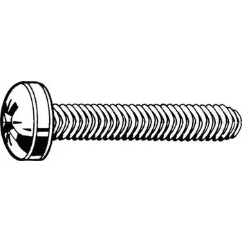 Šroub Závitotvorný šroub s válcovou vypouklou hlavou s křížovou drážkou Pozidriv Nerezocel A2 M4X8